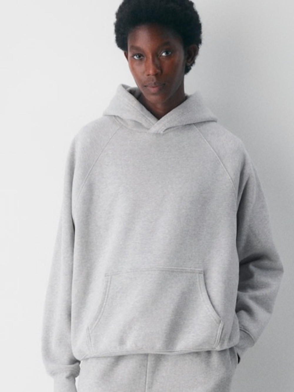 Tuff Athletics Oversized Grey Hoodie - Small